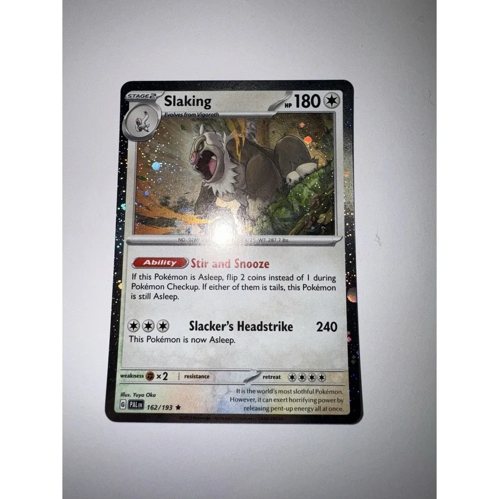 Slaking 162/193 MISPRINT ERROR ON BACK SEE! ✨ Cosmos Holo Near mint Pokemon Card